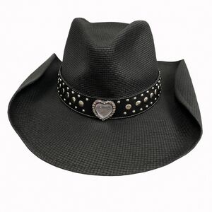 🖤 Peter Grimm Black Studded Cowboy Hat | Size M